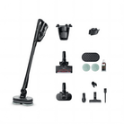 Everything included with the Miele Triflex HX3 Aqua: electrobrush, AquaTwister, AquaPads, cleaning solution, wall mount and tools.