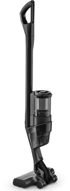 Full-length view of the Miele Triflex HX3 Cat & Dog cordless stick vacuum in Obsidian Black.
