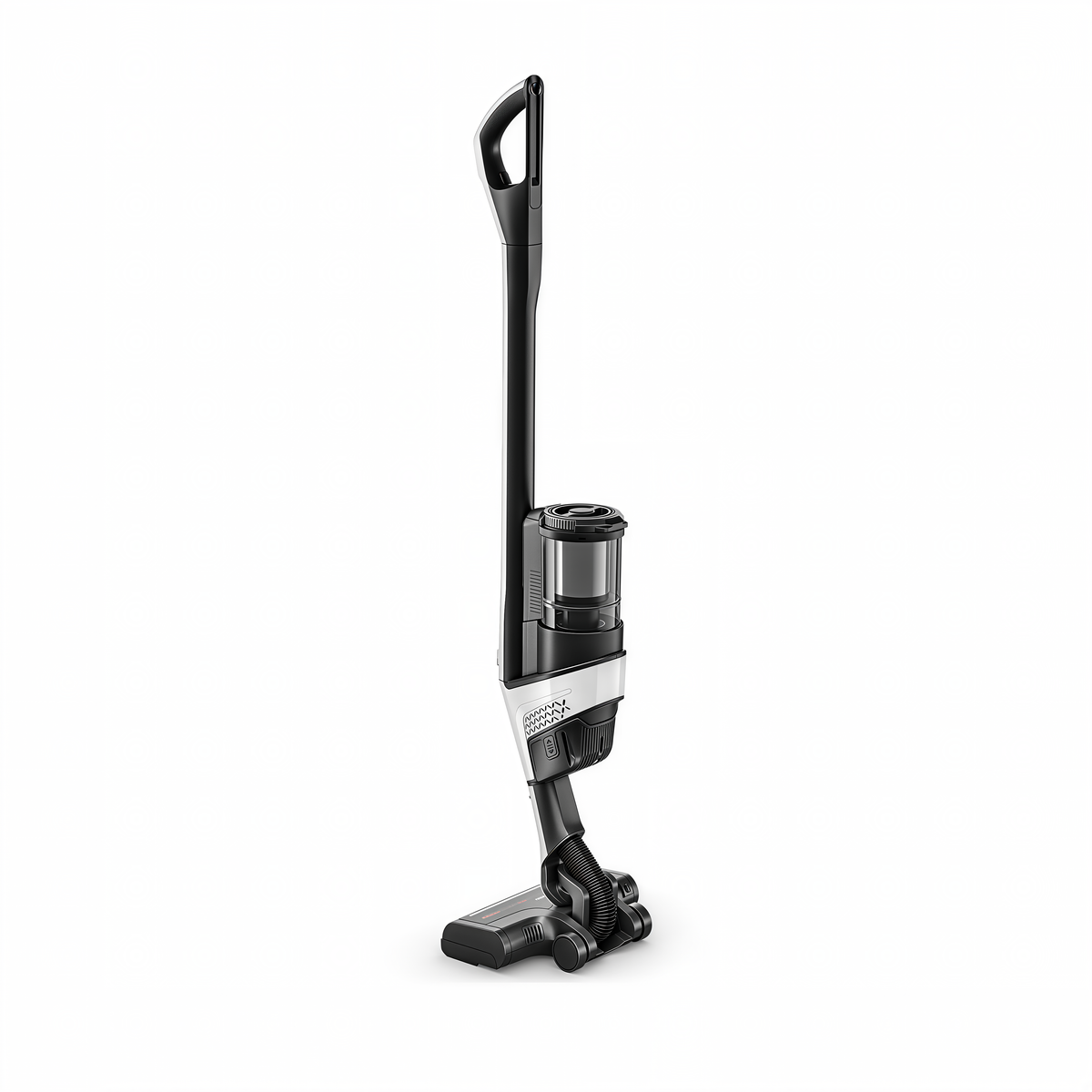 Full-length view of the Miele Triflex HX3 cordless stick vacuum in Brilliant White.