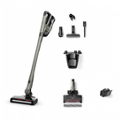 Everything included with the Miele Triflex HX3 Hardfloor in Casa Grey: MultiFloor XXL electrobrush with BrilliantLight, Hardfloor Care Tool soft roller, accessory holder, dusting brush, XL upholstery nozzle, crevice nozzle, wall mount and charger.