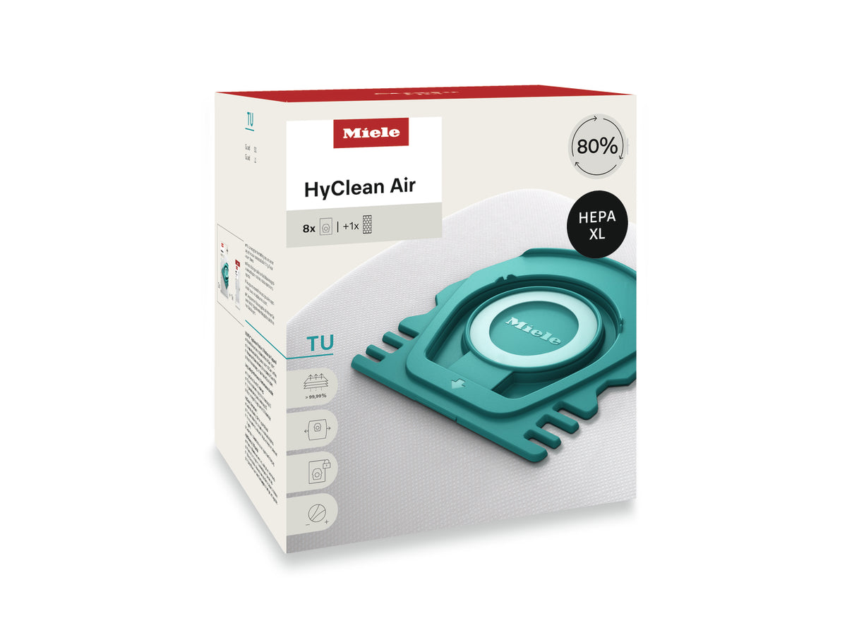 Miele TU Allergy XL HyClean Air box, angled view.