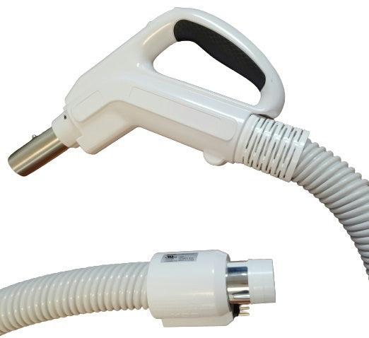 Premium direct connect dual voltage central vacuum hose handle.