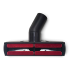 Underside of SEBO 1492WS upholstery nozzle showing red pet hair collection strips