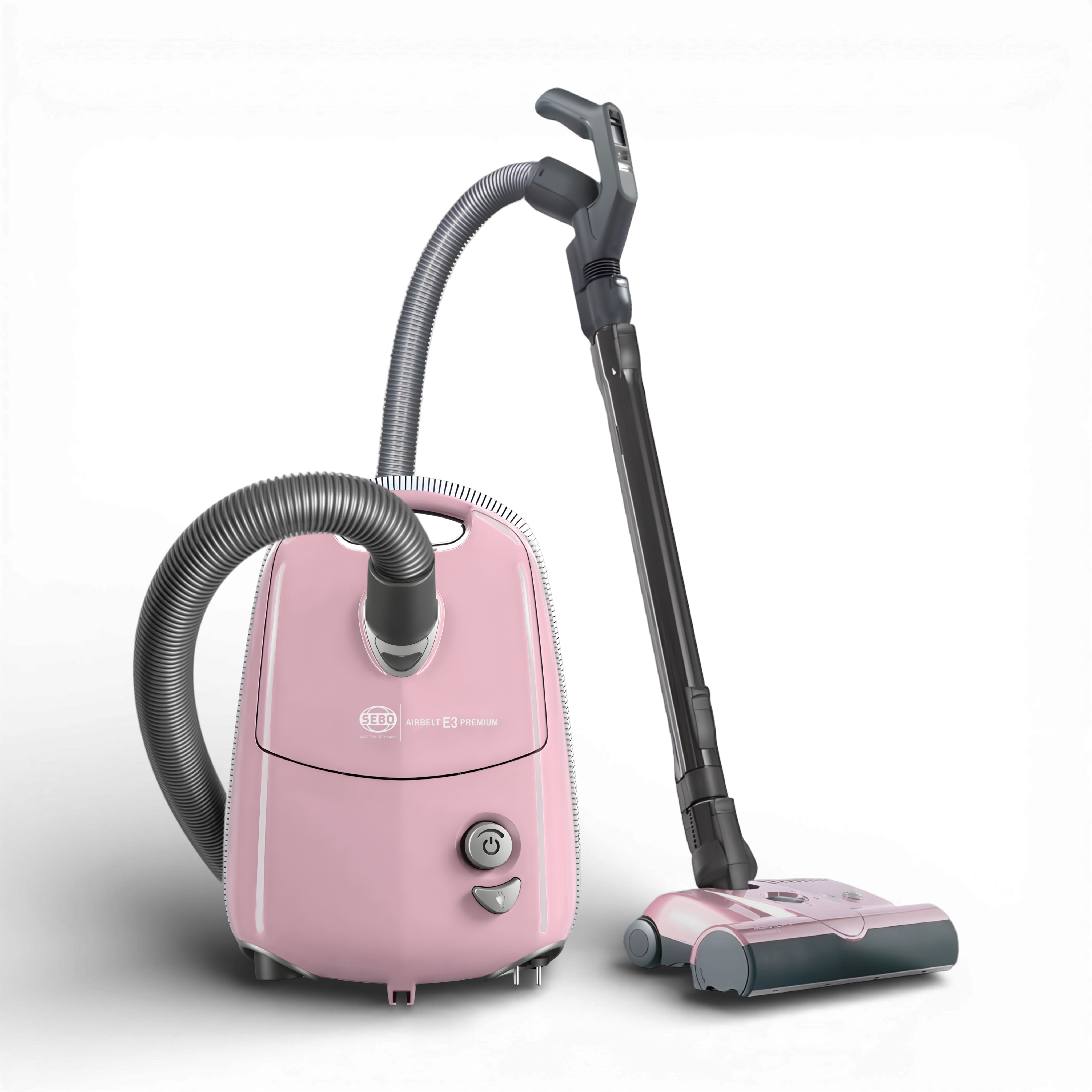 SEBO AIRBELT E3 Premium canister vacuum in Pastel Pink