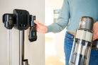 SEBO Balance A1 dusting brush holder on the wall mount.