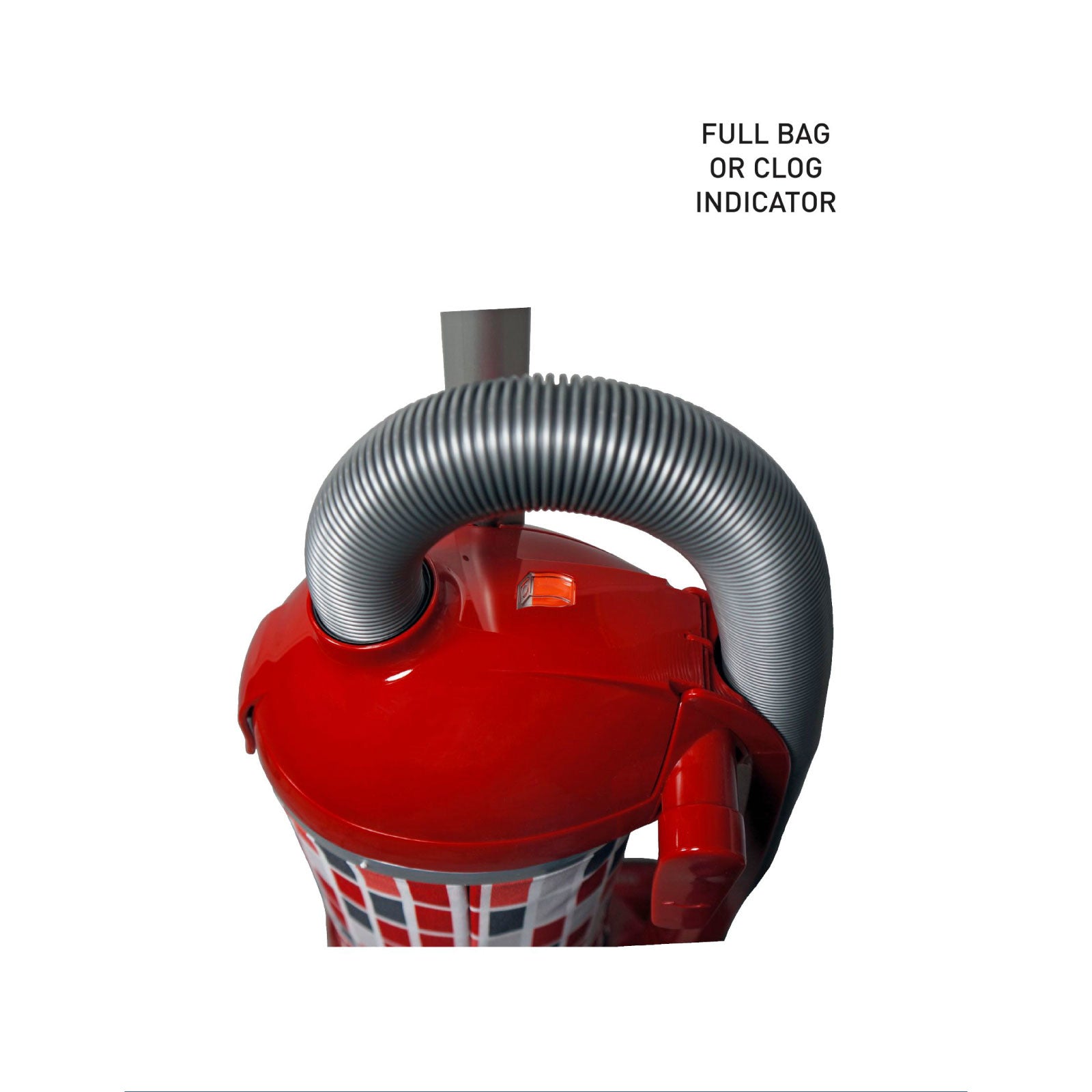 Close-up of the SEBO Felix Premium's full bag or clog indicator.