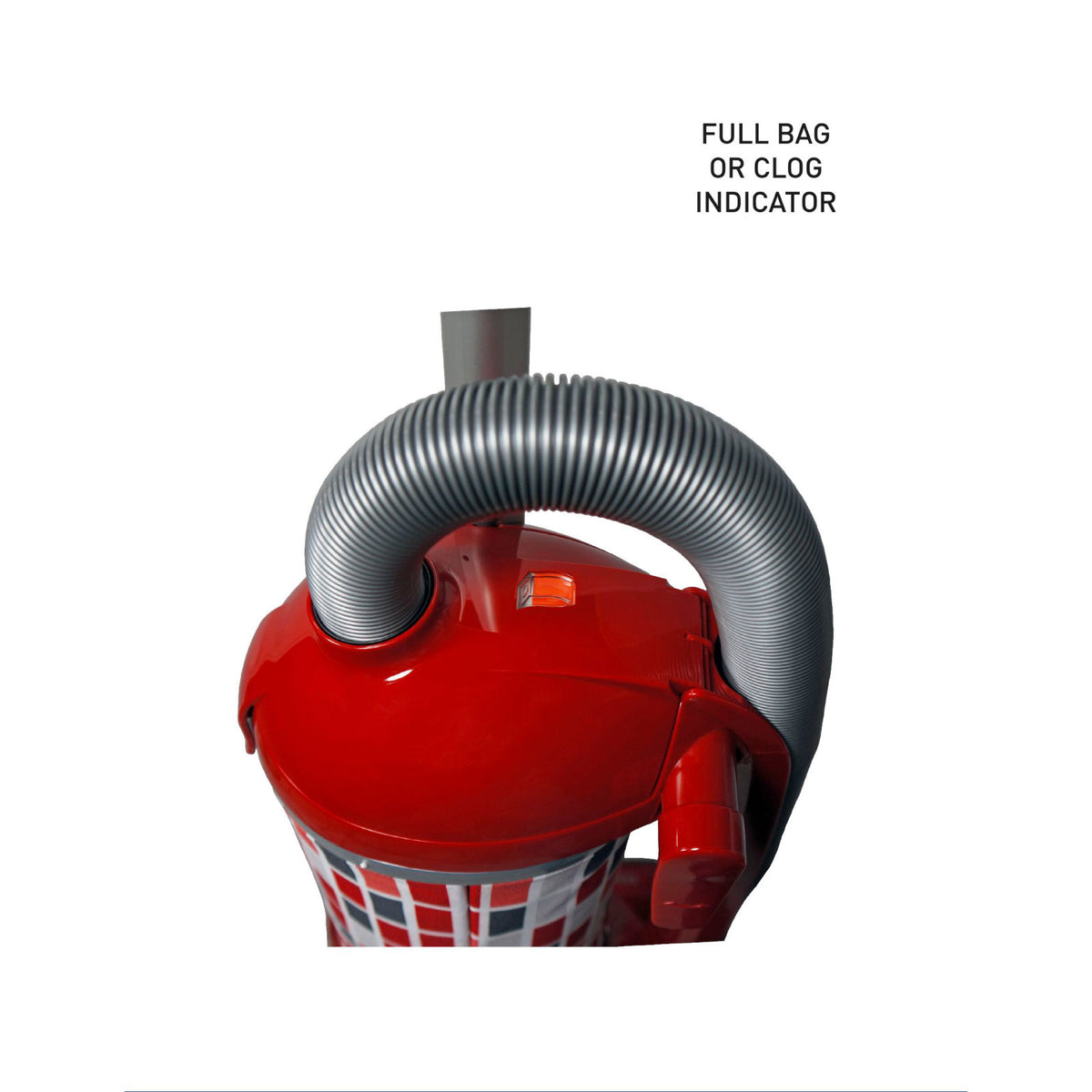 Close-up of the SEBO Felix Premium's full bag or clog indicator.