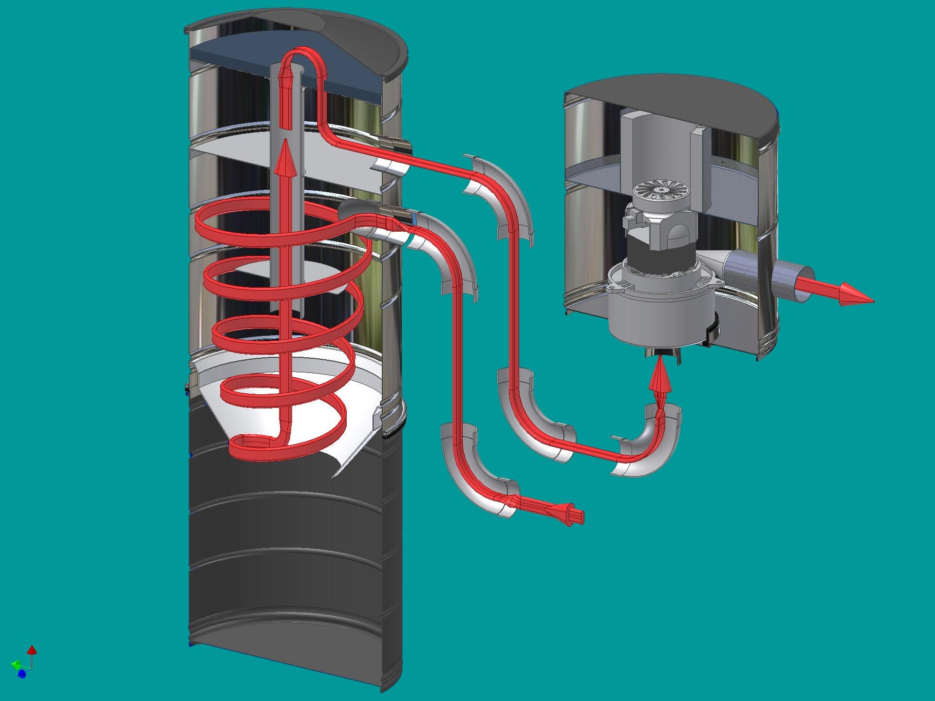 Vacumaid S3600 Cyclonic with Two 7.2” Premier By-Pass Motors 240 volt - Geek Vacuums